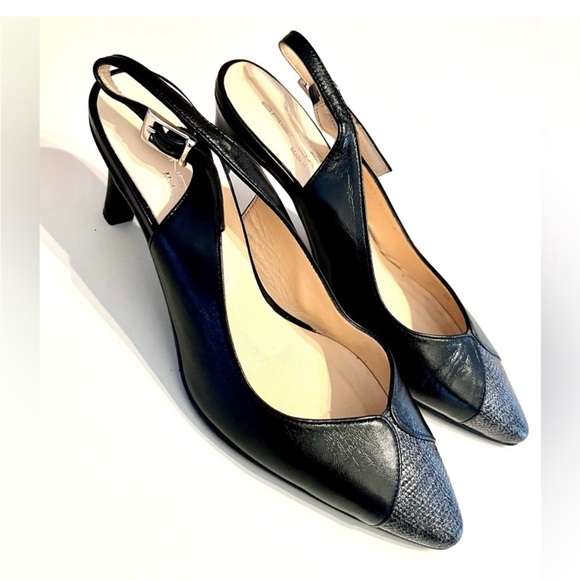 Brenda Zaro Point Toe Sling Back Heels - Picture 1 of 16